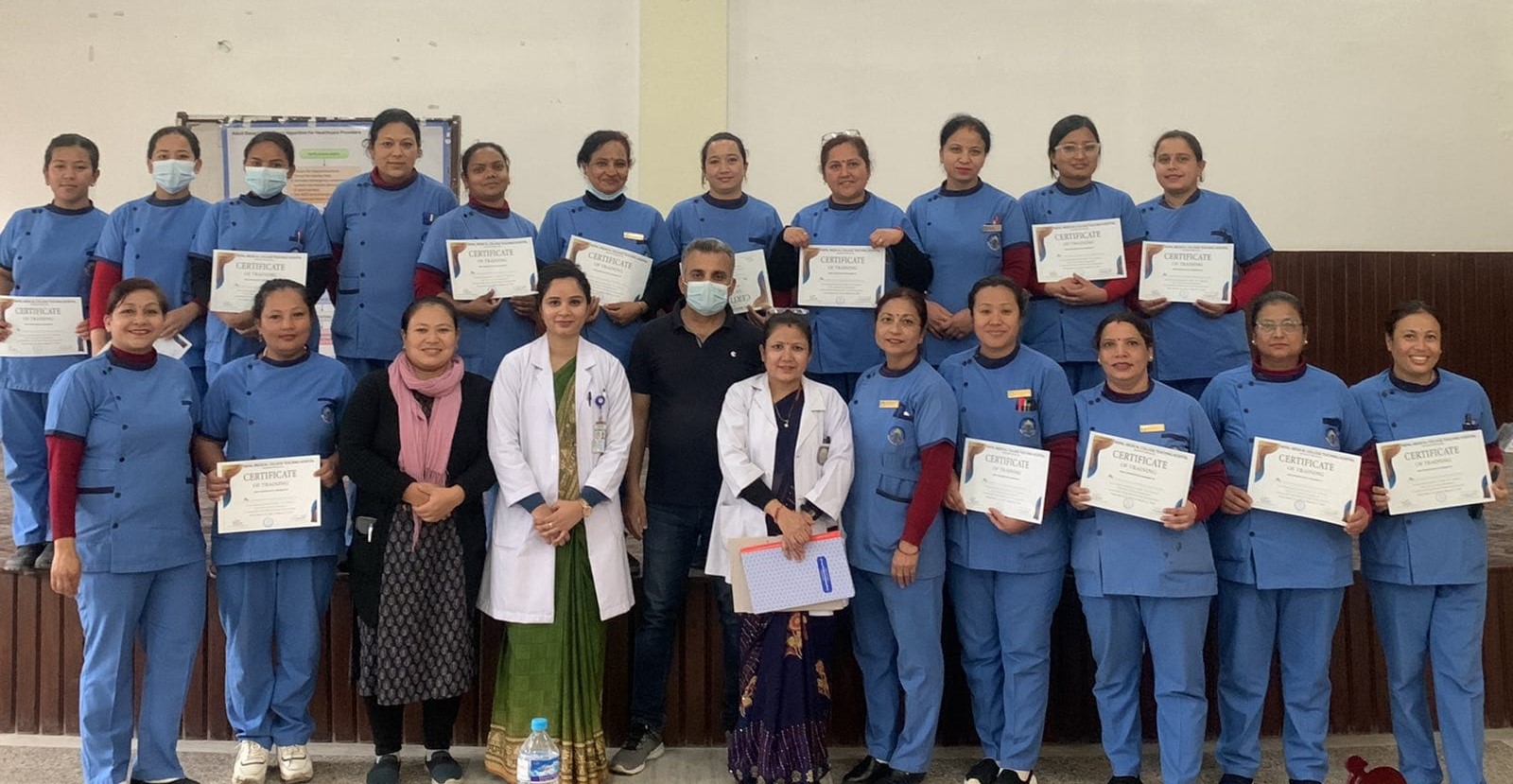 नेपाल मेडिकल कलेजका स्टाफ नर्सहरुलाई लाइफ सपोर्टको तालिम