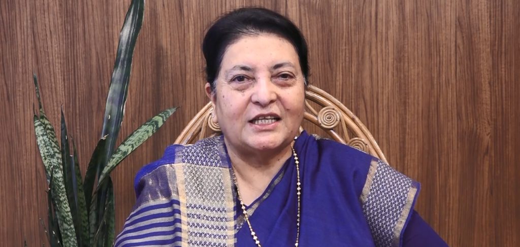 सामाजिक सद्भाव खलबल्याउने गतिविधिबाट टाढा रहन पूर्वराष्ट्रपति भण्डारीको अपिल