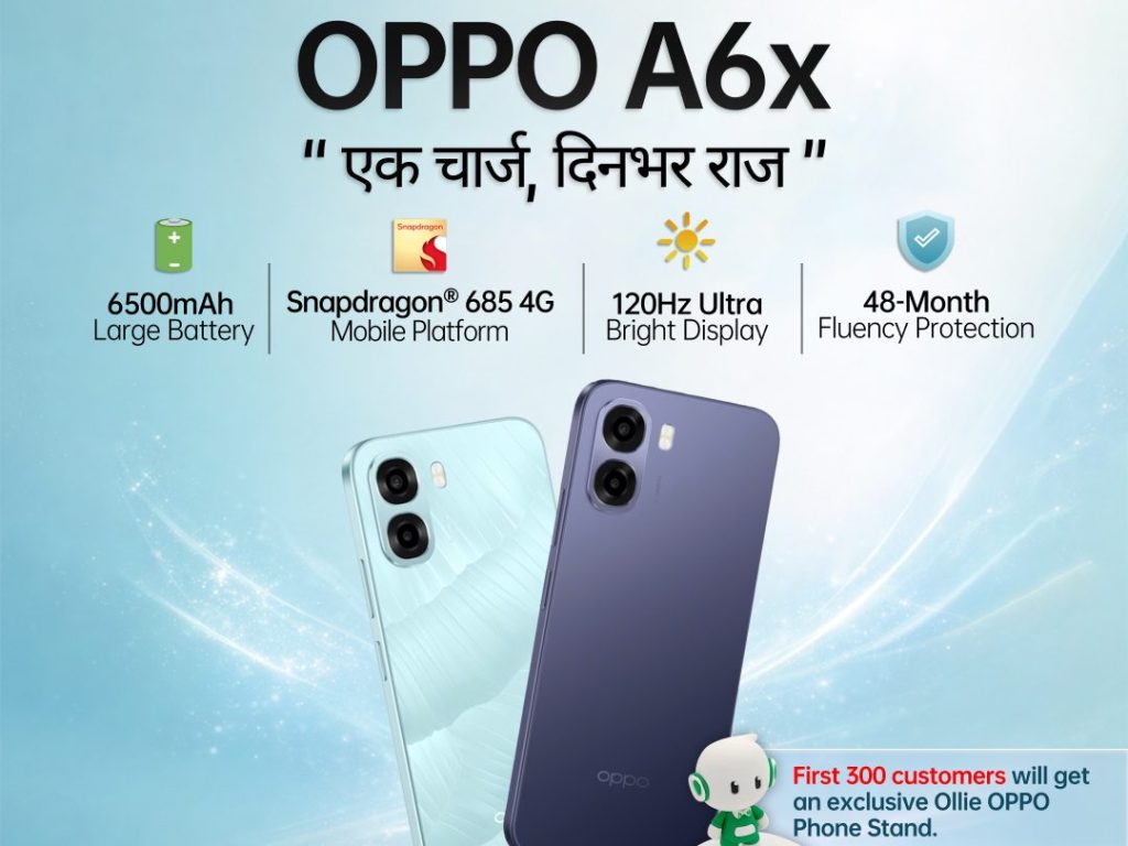 नयाँ स्मार्टफोन ओप्पो ए–६ एक्स नेपाली बजारमा 