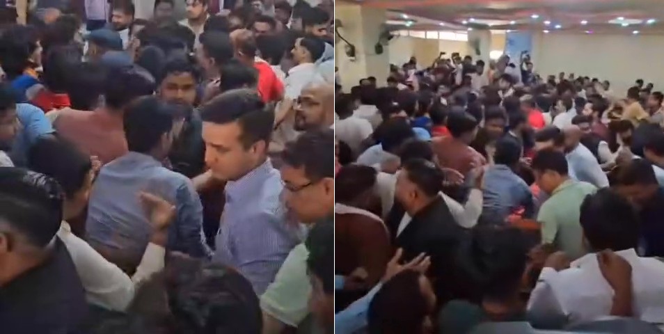 आफ्नै सांसदमाथि खनिए कार्यकर्ता, ज्यान जोगाउन भागे रास्वपा सांसद